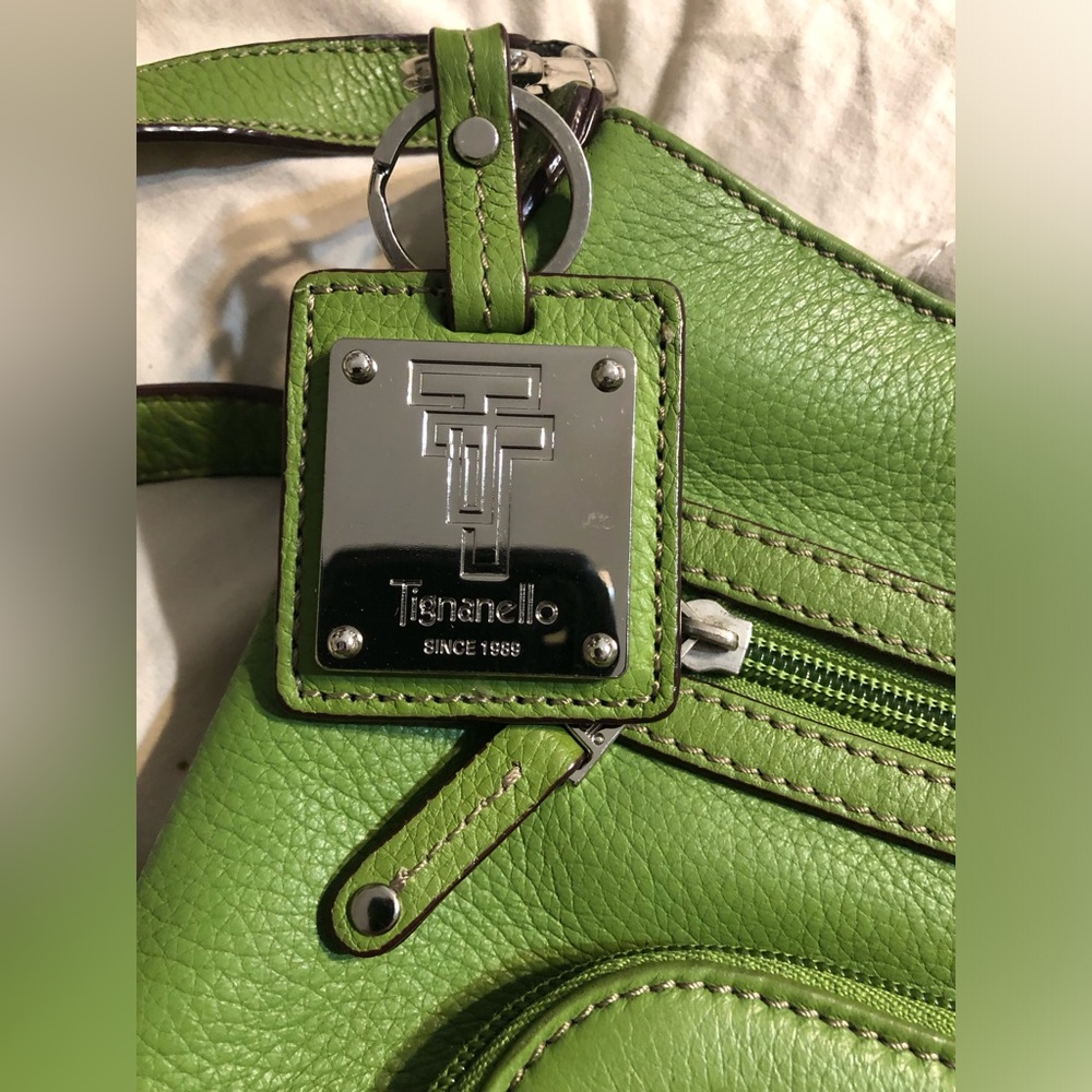 Tignanello Olive Leather Crossbody Bag - Picture 8 of 9